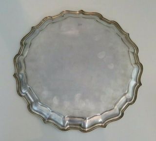 REED & BARTON STERLING SILVER TRAY,  X365,  CHIPENDALE,  12 