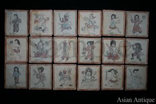 Mongolian Tibetan Buddhist Manuscript Leave Tsakli Cards Mongolia A3127