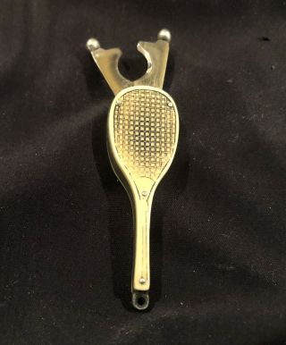 Vintage Figural Tennis Racquet Cigar Cutter