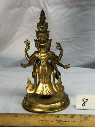 Avalokiteshvara (Bodhisattva & Buddhist Deity) Figurine in brass 2