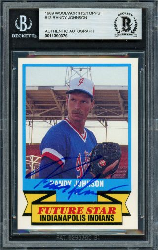 Randy Johnson Autographed Signed 1988 Cmc Rookie Card Vintage Beckett 11360376
