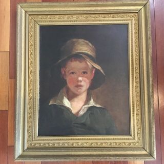 Antique Impressionist Oil Painting Portrait Of A Boy Henri Sargent Style Unsignd
