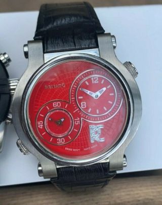 Renato Limited Edition Dual Time Diamond 38mm Handmade Swiss Watch