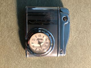 Vintage Windsor Lighter Swiss - O - Matic Watch Clock Swiss Made Watch