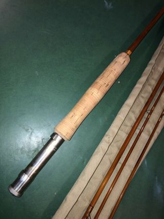 Wright & McGill Granger Aristocrat 4 Pc Antique Bamboo Fly Rod Sock & Tube 1938 6