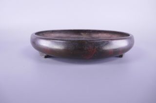 Fine Old Chinese Bronze Censer Plate Incense Burner Scholar Work Of Art Signed