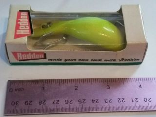 Rare Color Vintage Heddon Magnum Tadpolly Fishing Lure Nos Box Bright