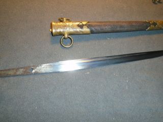 Japanese WWll Naval officer ' s dirk,  tanto,  sword in kaigun - tanken mountings 4