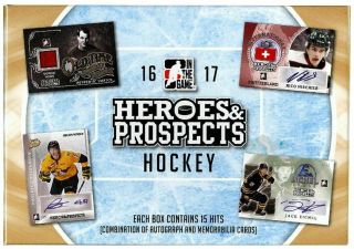 2016 - 17 Leaf In The Game Heroes & Prospects Hockey Cards Hobby Box