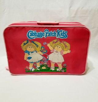 Vintage 1983 Cabbage Patch Kids Cpk Pink Suitcase Overnight Bag