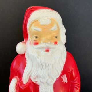 Vintage Empire Blow Mold 1968 Santa Claus with Toy Sack Light 13 Inch 2