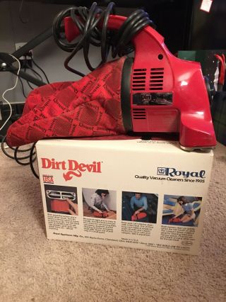Vintage 1987 Dirt Devil Royal Model 103 Handheld Corded Vacuum,  Box