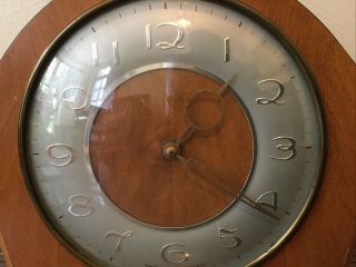 Vintage Wooden Mantle Clock Wind Up Clock 2