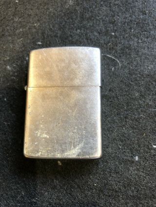Vintage Zippo Lighter,  Plain Brushed Stainless Steel - January 1988 (a Iv)