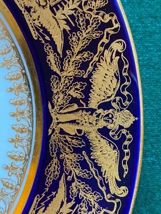 Antique Imperial French Sevres Porcelain Plate Arms Emperor Napoleon Bonaparte 6