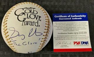 Gary Payton Signed " The Glove " Gold Glove Baseball Auto Sonics W/ Psa/dna