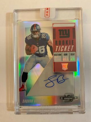 2018 Contenders Optic Prism Saquon Barkley Rookie Variation On Card Auto Sp