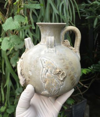 Large Old And Antique Chinese Tang Dynasty Changsa Kiln Ewer (shipwreck)