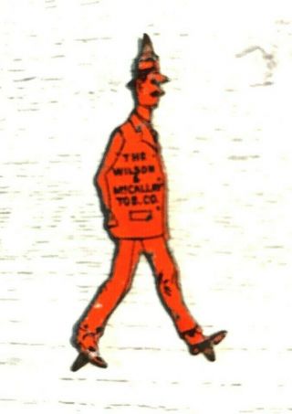 " Walking Man " Tobacco Tag,  The Wilson & Mccallay Tob.  Co. ,  Middletown,  Ohio
