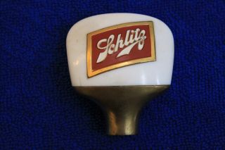 Vintage Porcelain Schlitz Beer Ball Beer Tap Gear Shift Knob Handle Accessory