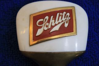 Vintage Porcelain Schlitz Beer Ball Beer Tap Gear Shift Knob Handle Accessory 2