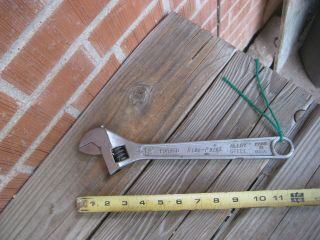 1950s Vtg 12 " Length Blue - Point Snap On Crescent Style Adjustable Wrench Usa