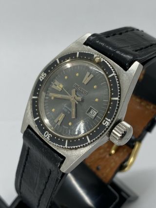 Vintage Duward Aquastar Oceanic 200 Meters 28 Mm Diver Wristwatch
