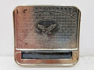 Vintage Premium Quality Roll Box Silver Cigarette Rolling Machine / Eagle Logo