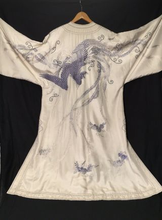 Fine Antique Chinese Silk Embroidered Court Robe W/ Phoenix & Flowers Textile 2