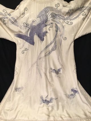 Fine Antique Chinese Silk Embroidered Court Robe W/ Phoenix & Flowers Textile 4