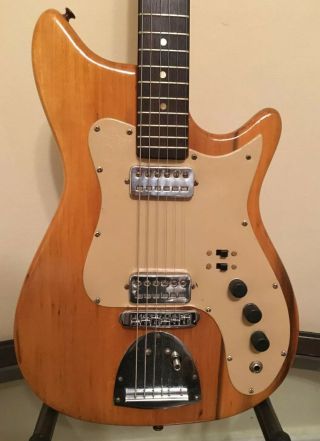 Kapa Continental 1960s Hofner Pickups Electric Guitar Natural Wood Vintage Usa