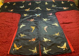 Antique/ Vintage Chinese Embroidered Silk Women Robe Embroidery