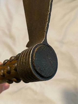 Shoshone Indian Missouri War Axe Forged Head ' Council of Chiefs ' Stars 5