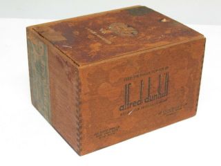 Vintage Alfred Dunhill Beverly Hills Fifth Avenue Wooden Cigar Box