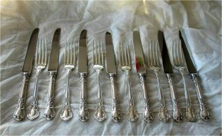 Chantilly By Birks Sterling Silver Flatware 6 Dinner Forks Knifes 13 Pc 540 Gr
