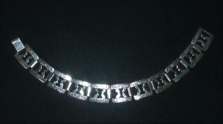 Vintage Jewellery Gorgeous Stamped Sterling Silver Bracelet 10.  7 Grams
