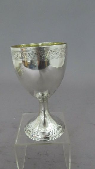 George Iii Antique English Sterling Silver Goblet London 1796 John Rowe