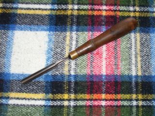 Vintage Buck Brothers 3/8 Inch Gouge Chisel With Wood Handle