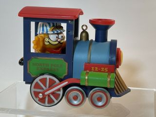 Vintage Garfield North Pole Express Train Christmas Ornament 1985