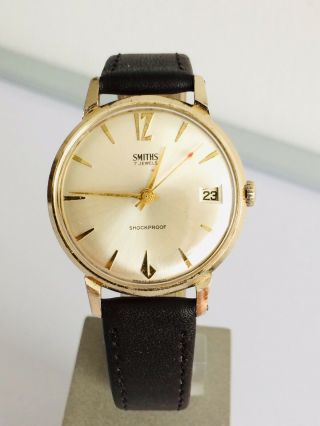 Vintage Smiths 7 Jewel Gents Watch Made In Gb Vgc