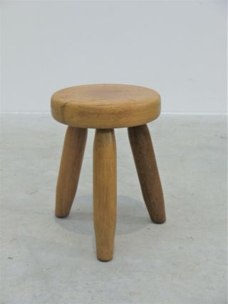 1950 Vintage French Milking Stool Charlotte Perriand Les Arc Midcentury