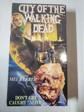 Vintage 90s City Of The Walking Dead Vhs Tape Horror 1994 Raven Video Zombies