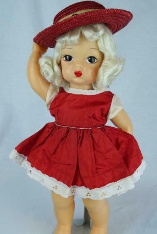 Vintage 50s Terri Lee 16” Doll Red Taffeta Dress Tagged No Doll