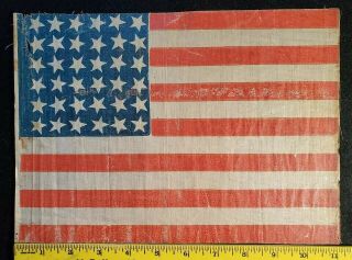 36 Star American Flag Civil War Era Antique