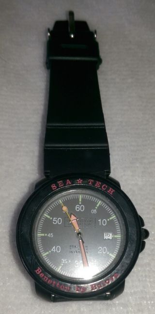 Vintage Benetton By Bulova Sea Tech Wristwatch