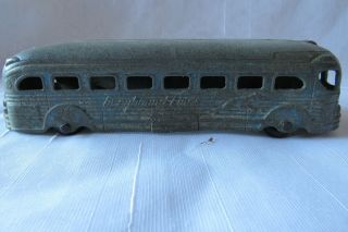 Vintage Tootsie Toys 1948 Greyhound Lines Bus 747 Die Cast Metal Made In Usa