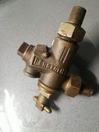 3/8? Penberthy Steam Injector Antique Steam Engine Brass & Old
