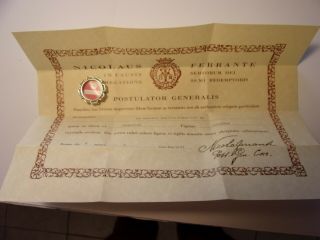 Saint Augustine Of Hippo With Certificate 1st Class Antique Relic
