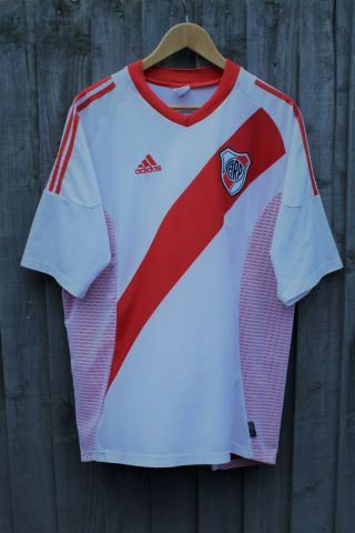 Adidas Vintage Rare River Plate Home Football Soccer Shirt Jersey 2002 - 2003 Xl