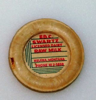 Rare Ed C.  Swartz Helena Montana Vintage Milk Bottle Cap Phone Hi 2 - 5859